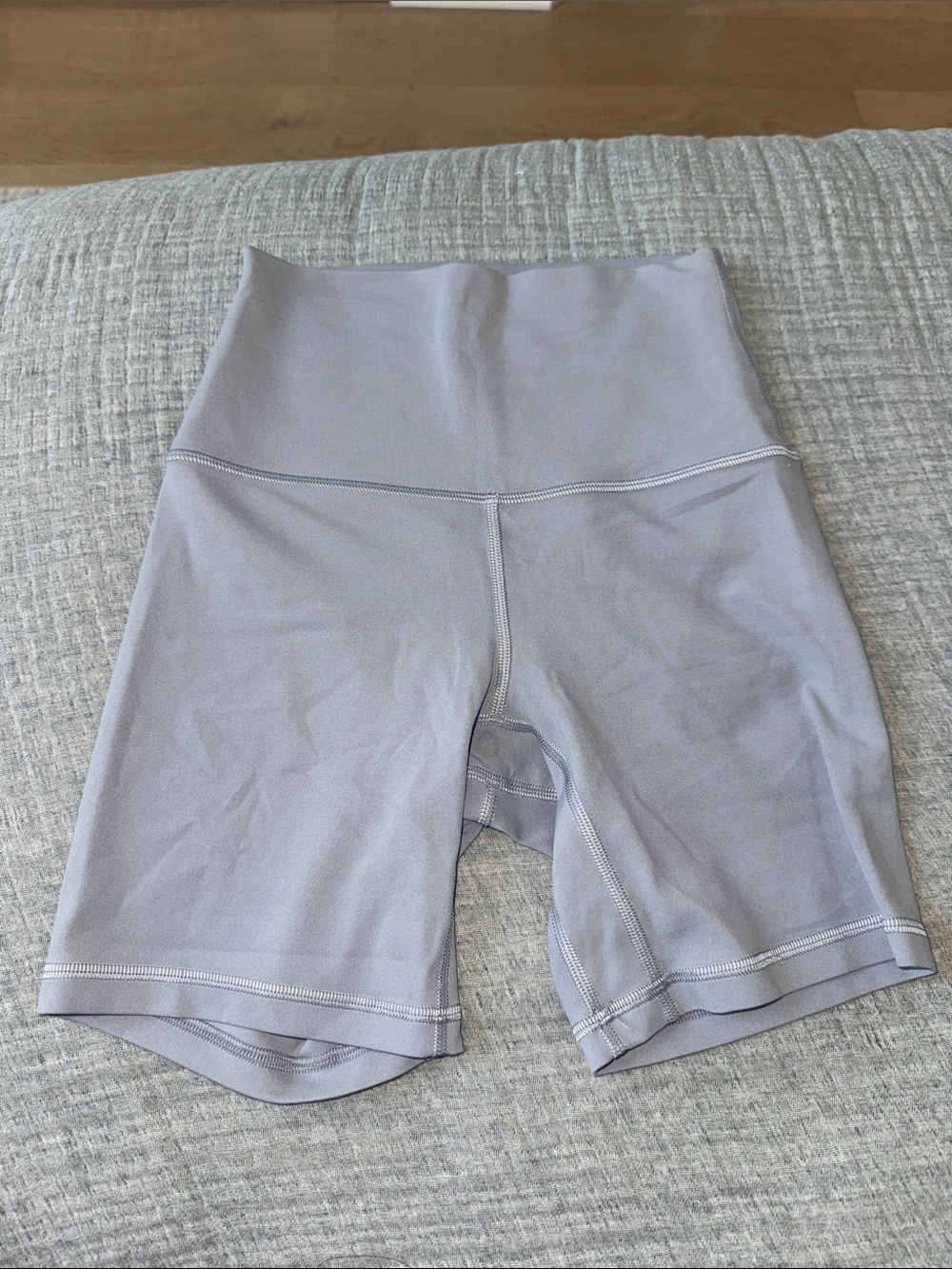 lululemon athletica Light Gray High-Rise Bike Shorts